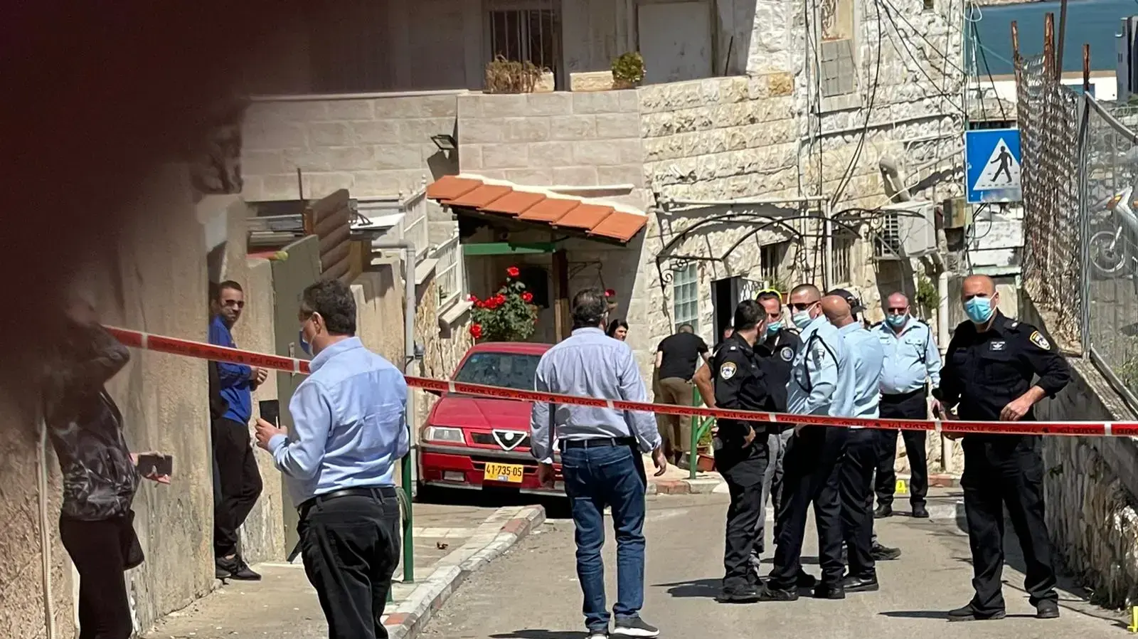 זירת הירי בחיפה 29 במרץ 2021 זירת הירי בחיפה 29 במרץ 2021
