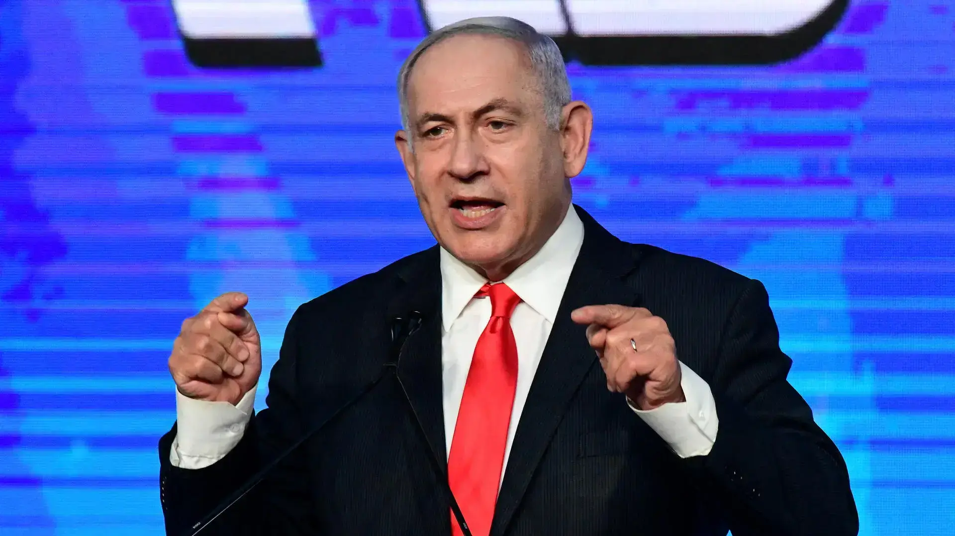 בנימין נתניהו בליל הבחירות, בנייני האומה, 23 במרץ 2021 בנימין נתניהו בליל הבחירות, בנייני האומה, 23 במרץ 2021