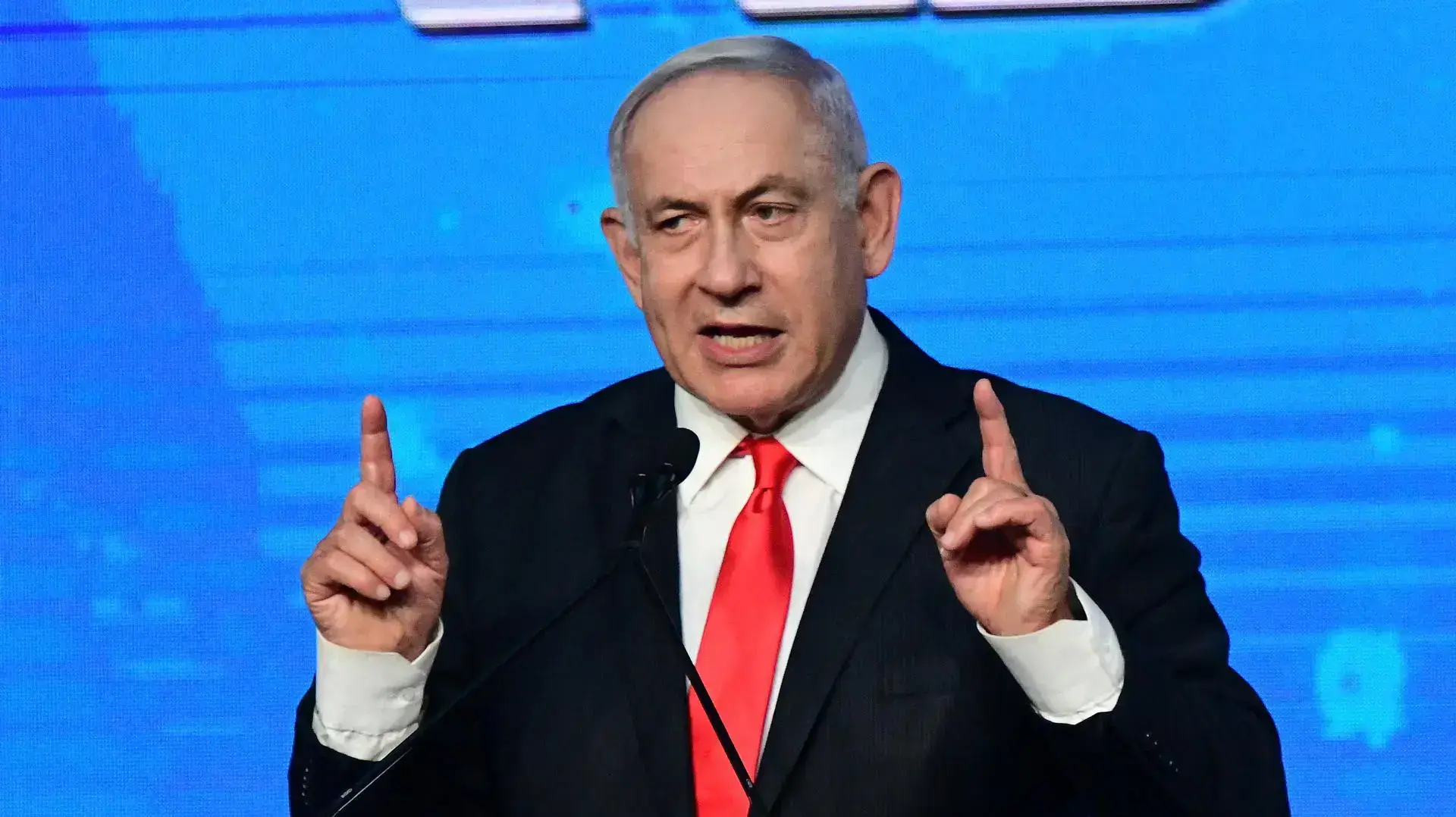 בנימין נתניהו בליל הבחירות, בנייני האומה, 23 במרץ 2021 בנימין נתניהו בליל הבחירות, בנייני האומה, 23 במרץ 2021