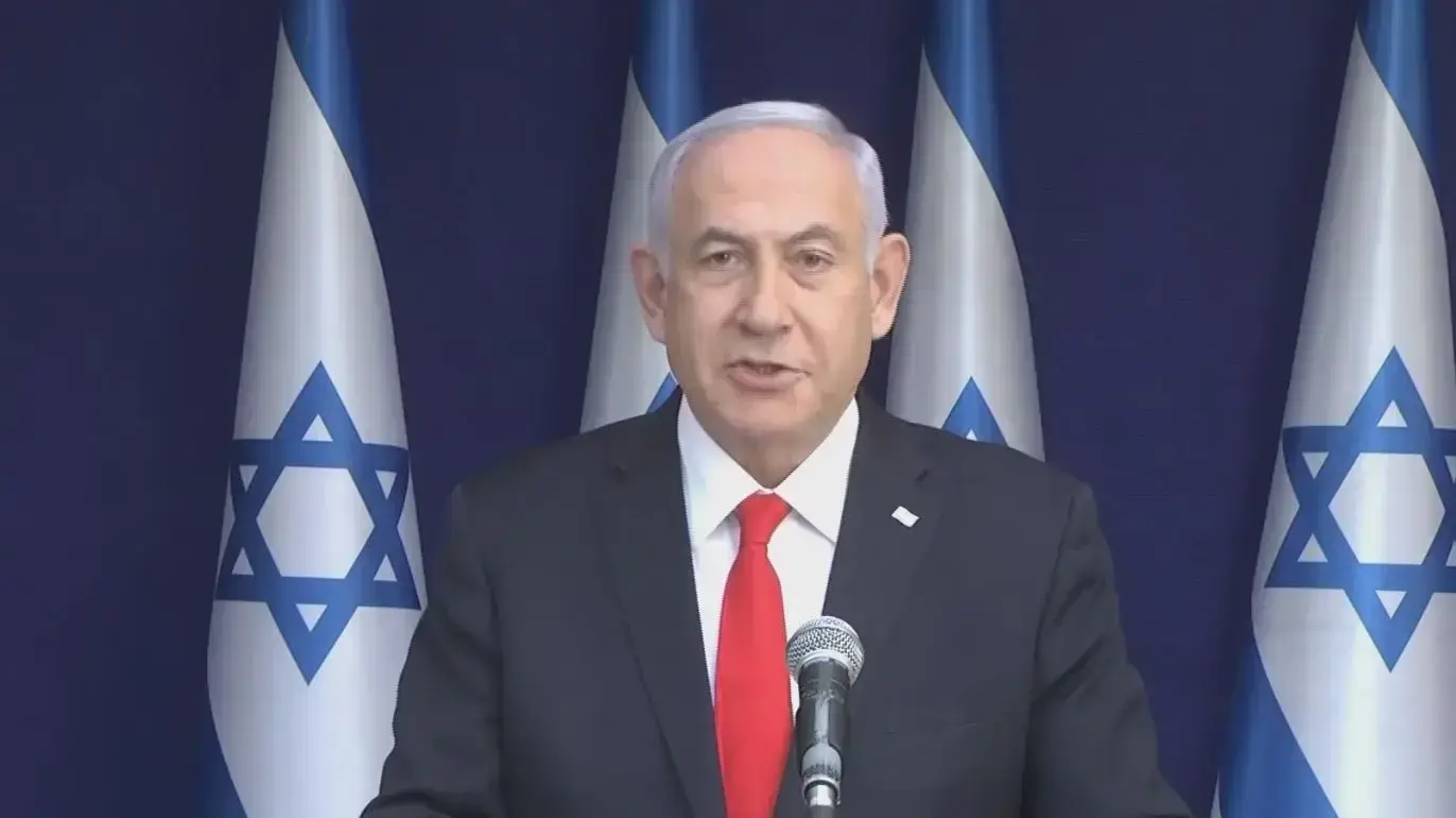רה"מ נתניהו בהצהרה ראשונה לאחר תחילת משפטו, 5 באפריל 2021 רה"מ נתניהו בהצהרה ראשונה לאחר תחילת משפטו, 5 באפריל 2021