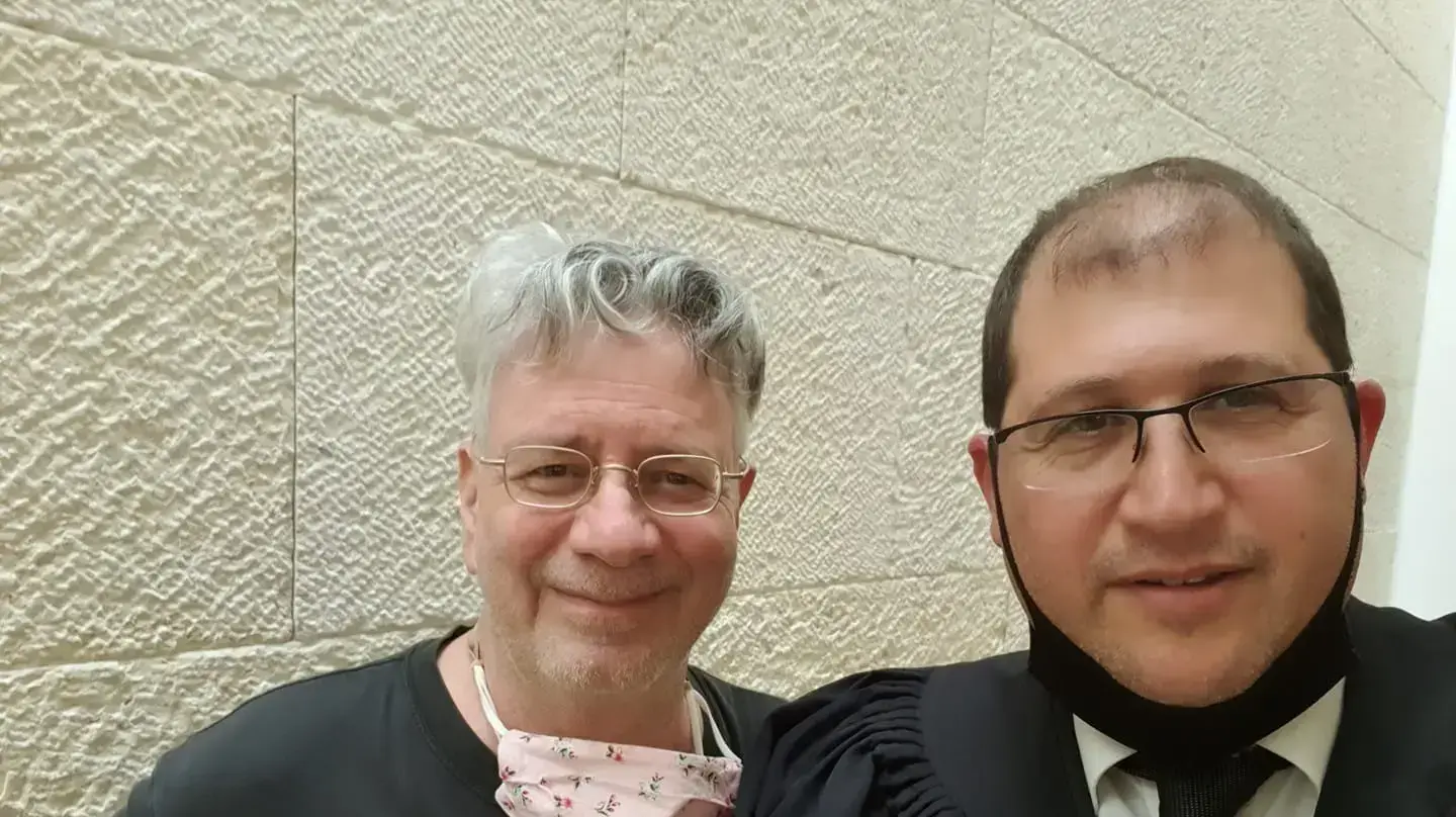 פורפ' גולדרייך עם עורך דינו מיכאל ספרד - מהטקס האלטרנטיבי פורפ' גולדרייך עם עורך דינו מיכאל ספרד - מהטקס האלטרנטיבי