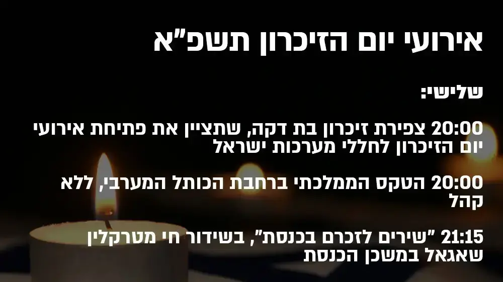 אירועי יום הזיכרון תשפ"א אירועי יום הזיכרון תשפ"א