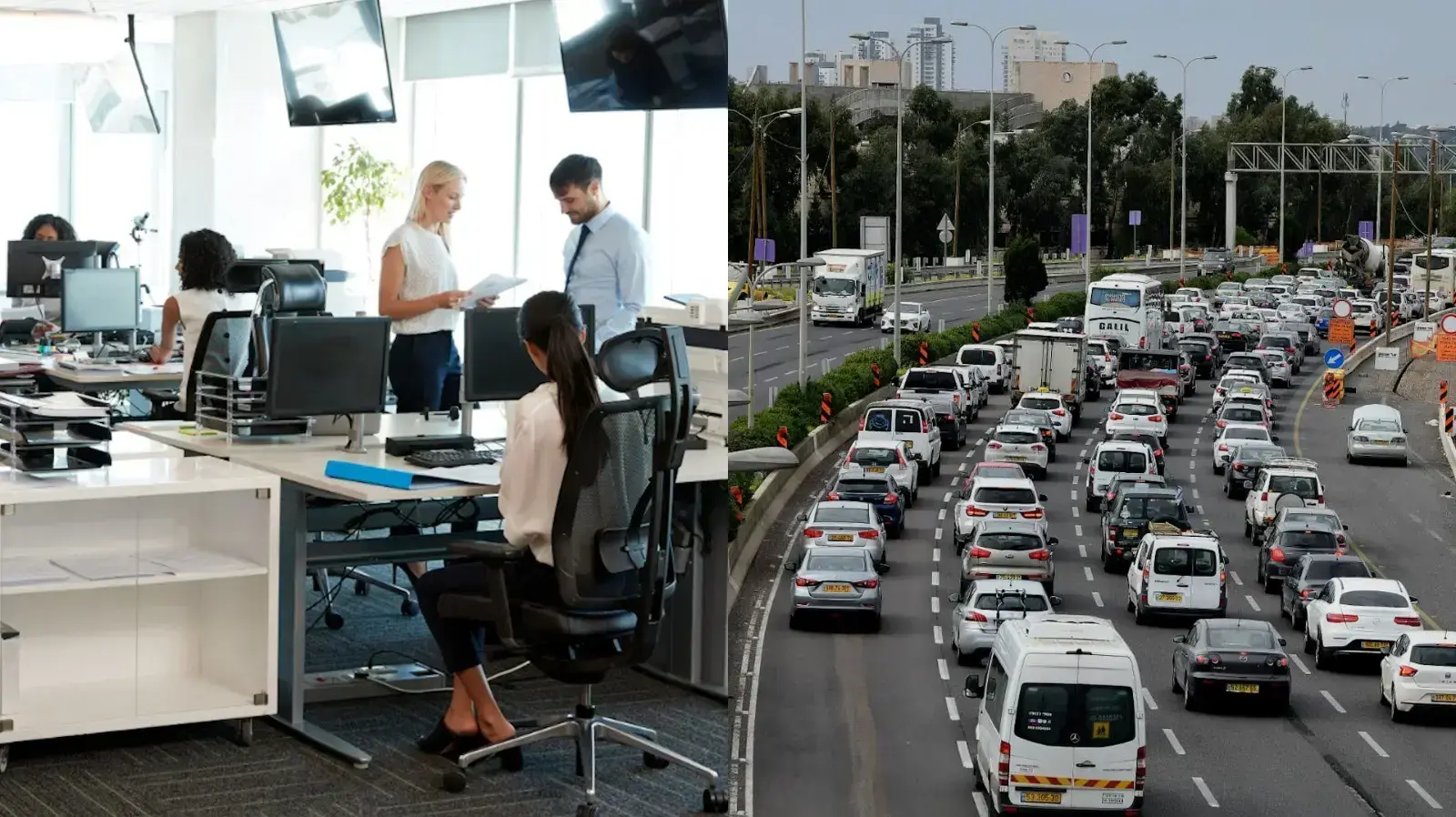 פקק תנועה במחלף התקווה עד מורשה, חלל עבודה משותף