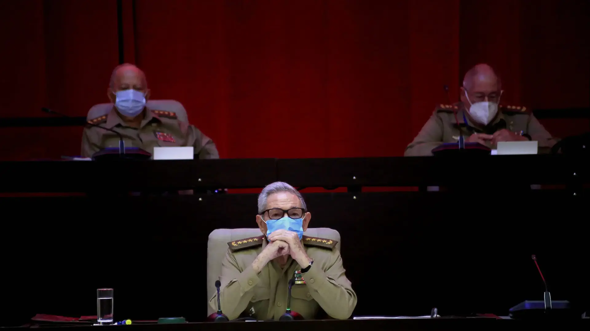 ראול קסטרו בכינוס של המפלגה הקומוניסטית של קובה, 16 באפריל 2021 