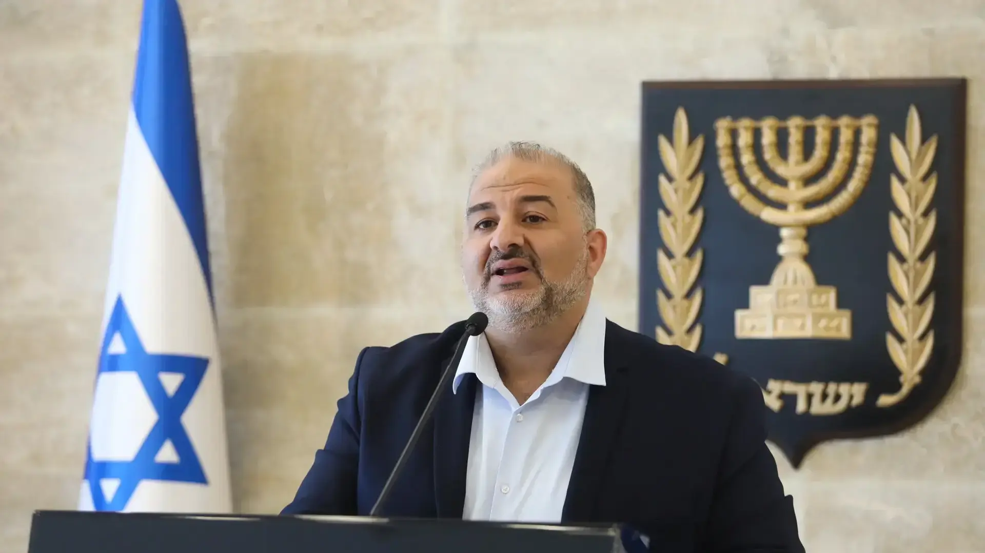 מנסור עבאס בישיבת סיעה, 19 באפריל 2021 מנסור עבאס בישיבת סיעה, 19 באפריל 2021