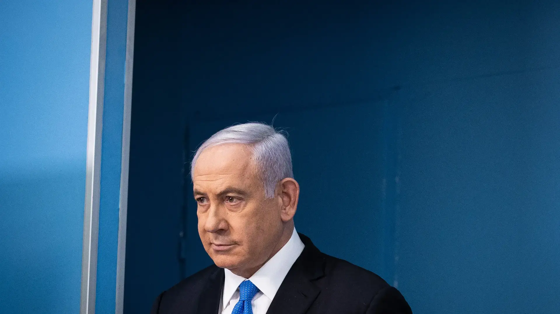 רה"מ, נתניהו במהלך מסע"ת בלשכתו 20 באפריל 2021 
