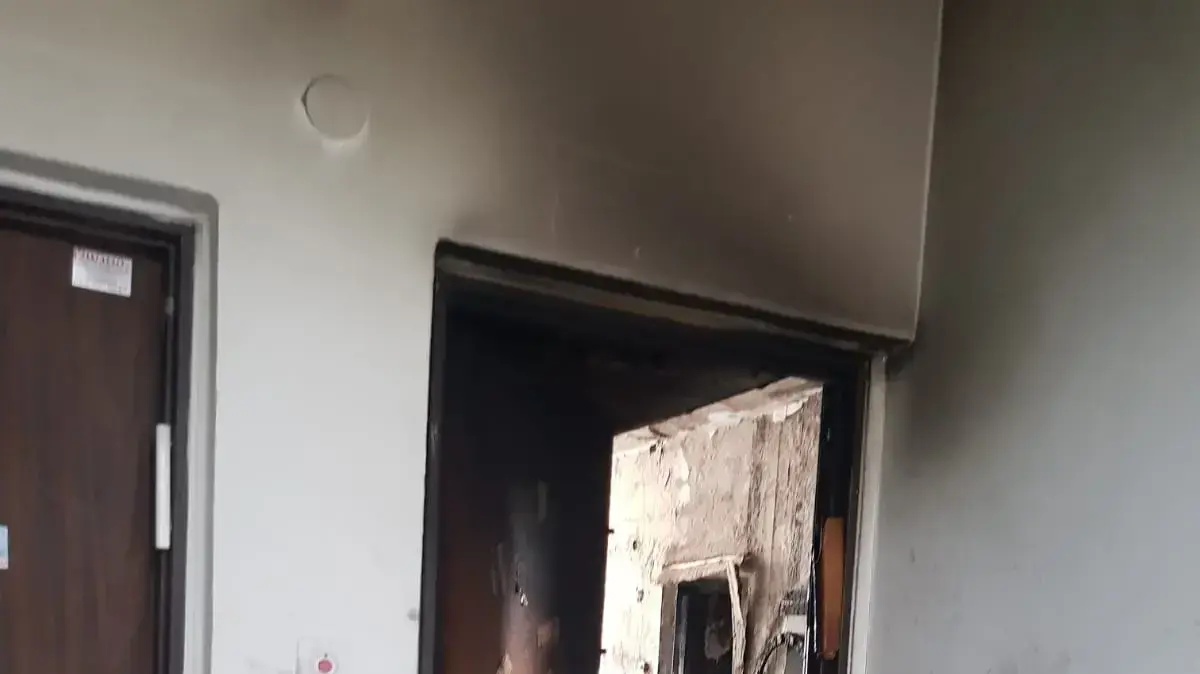 זירת השריפה בראשון לציון 28 באפריל 2021 זירת השריפה בראשון לציון 28 באפריל 2021