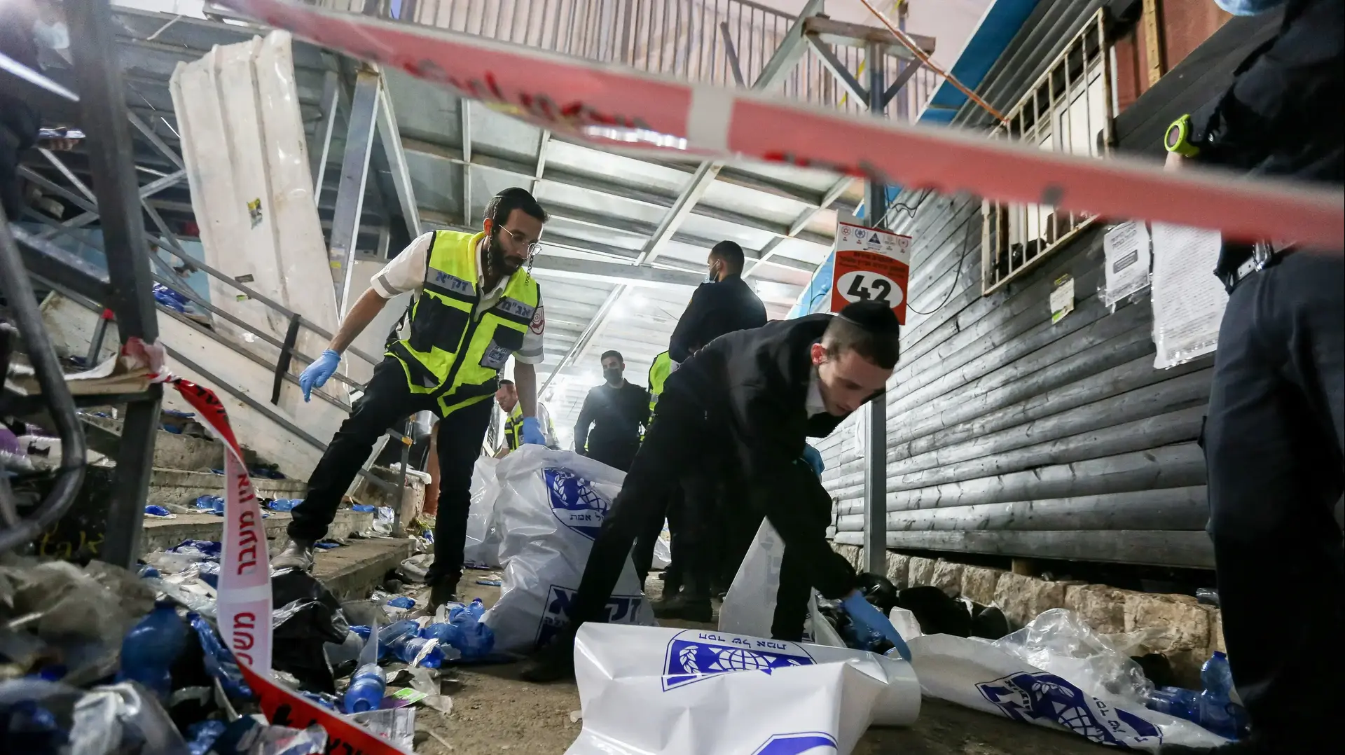 זירת האסון במירון, 30 באפריל 2021 זירת האסון במירון, 30 באפריל 2021