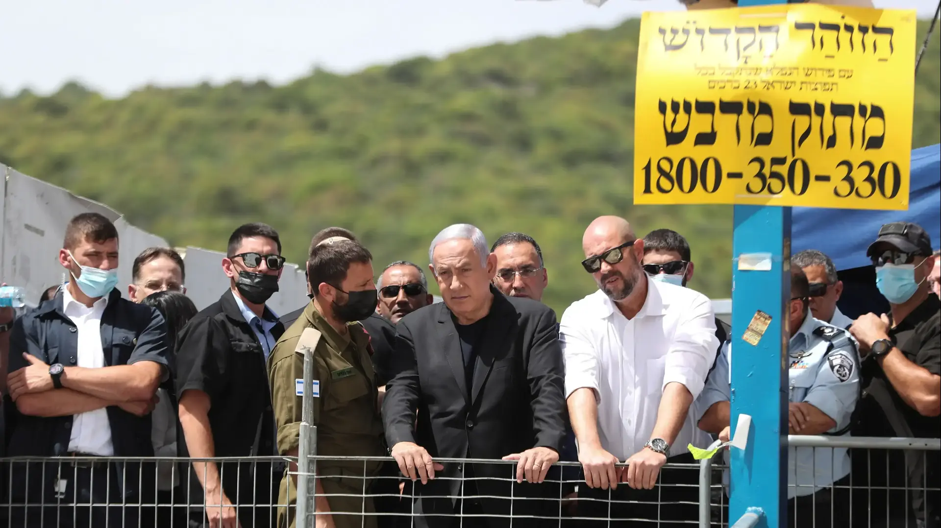 ראש הממשלה בנימין נתניהו בזירת האסון בהר מירון, 30 באפריל 2021 ראש הממשלה בנימין נתניהו בזירת האסון בהר מירון, 30 באפריל 2021