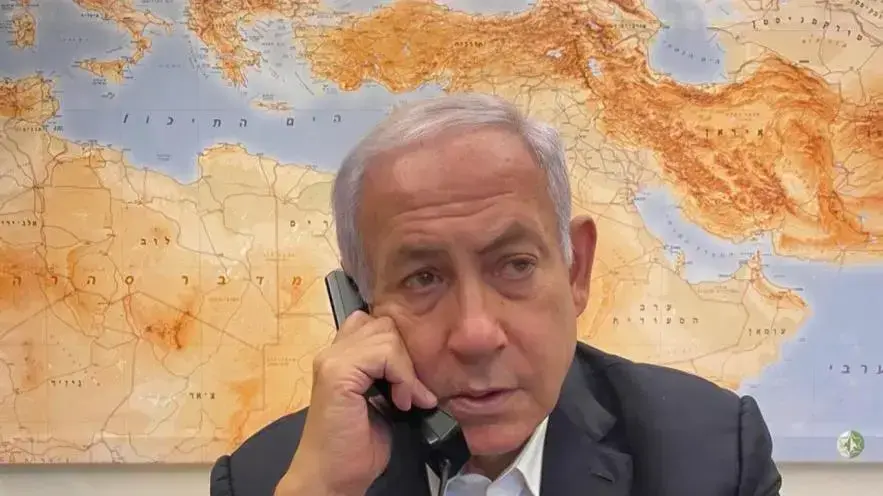 ראש הממשלה, בנימין נתניהו במהלך שיחה עם נשיא ארה"ב ג'ו ביידן 30 באפריל 2021
ראש הממשלה, בנימין נתניהו במהלך שיחה עם נשיא ארה"ב ג'ו ביידן 30 באפריל 2021