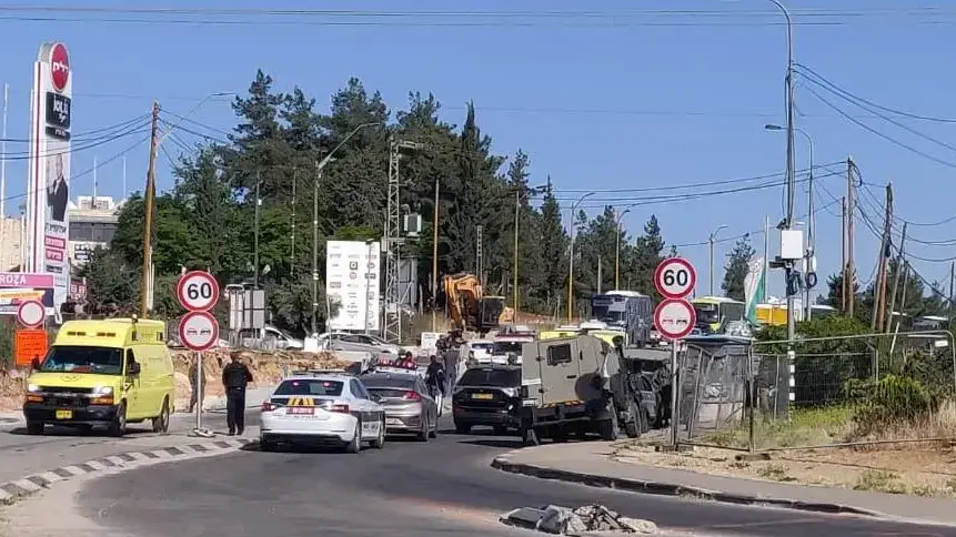 זירת ניסיון פיגוע הדקירה בצומת גוש עציון 2 במאי 2021 זירת ניסיון פיגוע הדקירה בצומת גוש עציון 2 במאי 2021