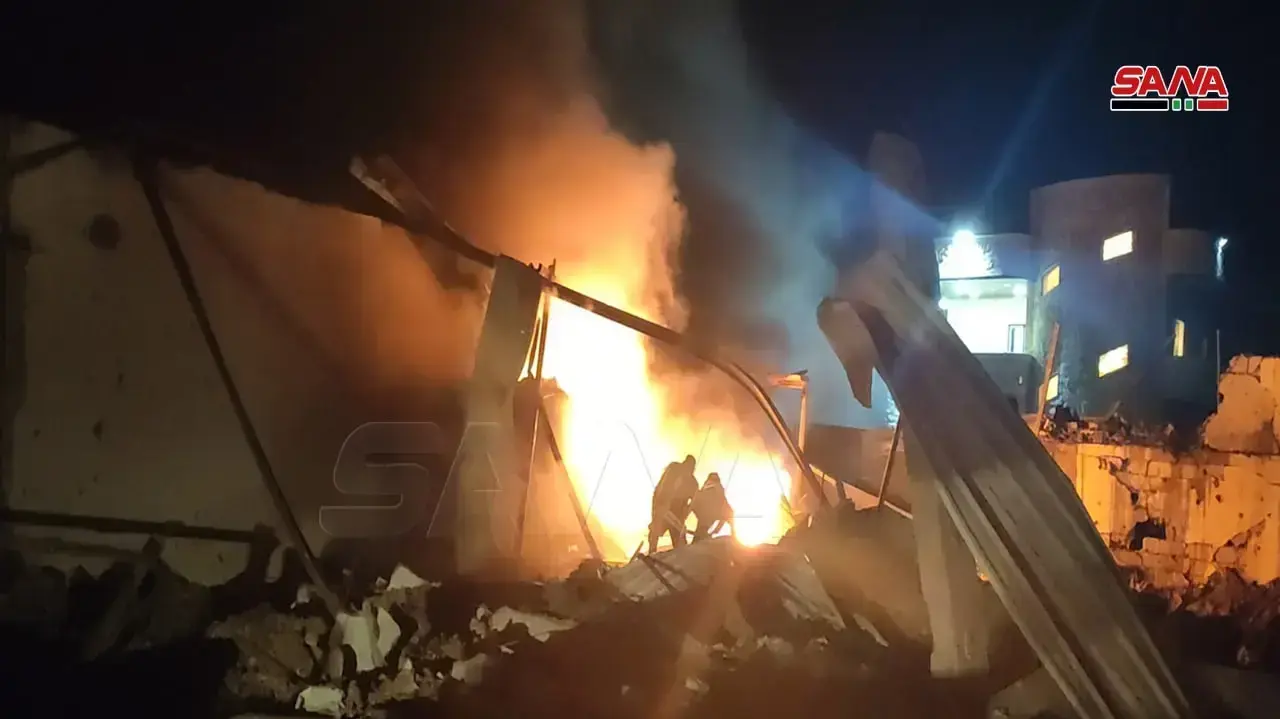 דיווח בכלי התקשורת בסוריה על תקיפה אווירית ישראלית, 5 במאי 2021