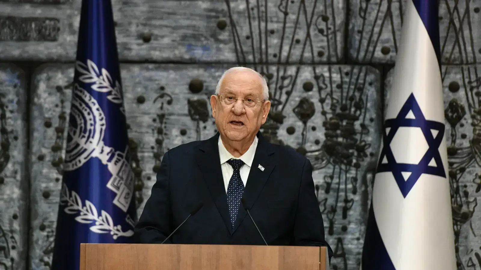נשיא המדינה, ראובן (רובי) ריבלין במהלך הצהרה לתקשורת 5 במאי 2021