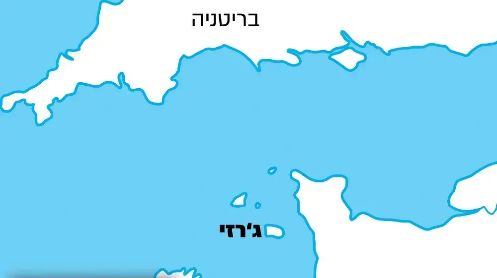 מפת האי ג'רזי מפת האי ג'רזי