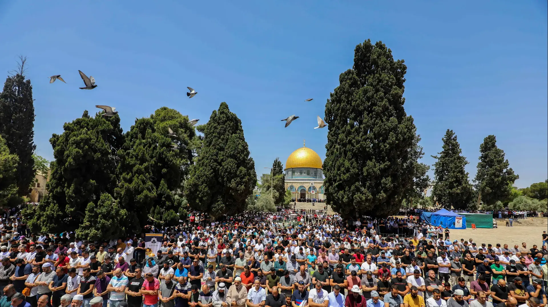 תפילות רמדאן בהר הבית, ירושלים, 30 באפריל 2021 תפילות רמדאן בהר הבית, ירושלים, 30 באפריל 2021