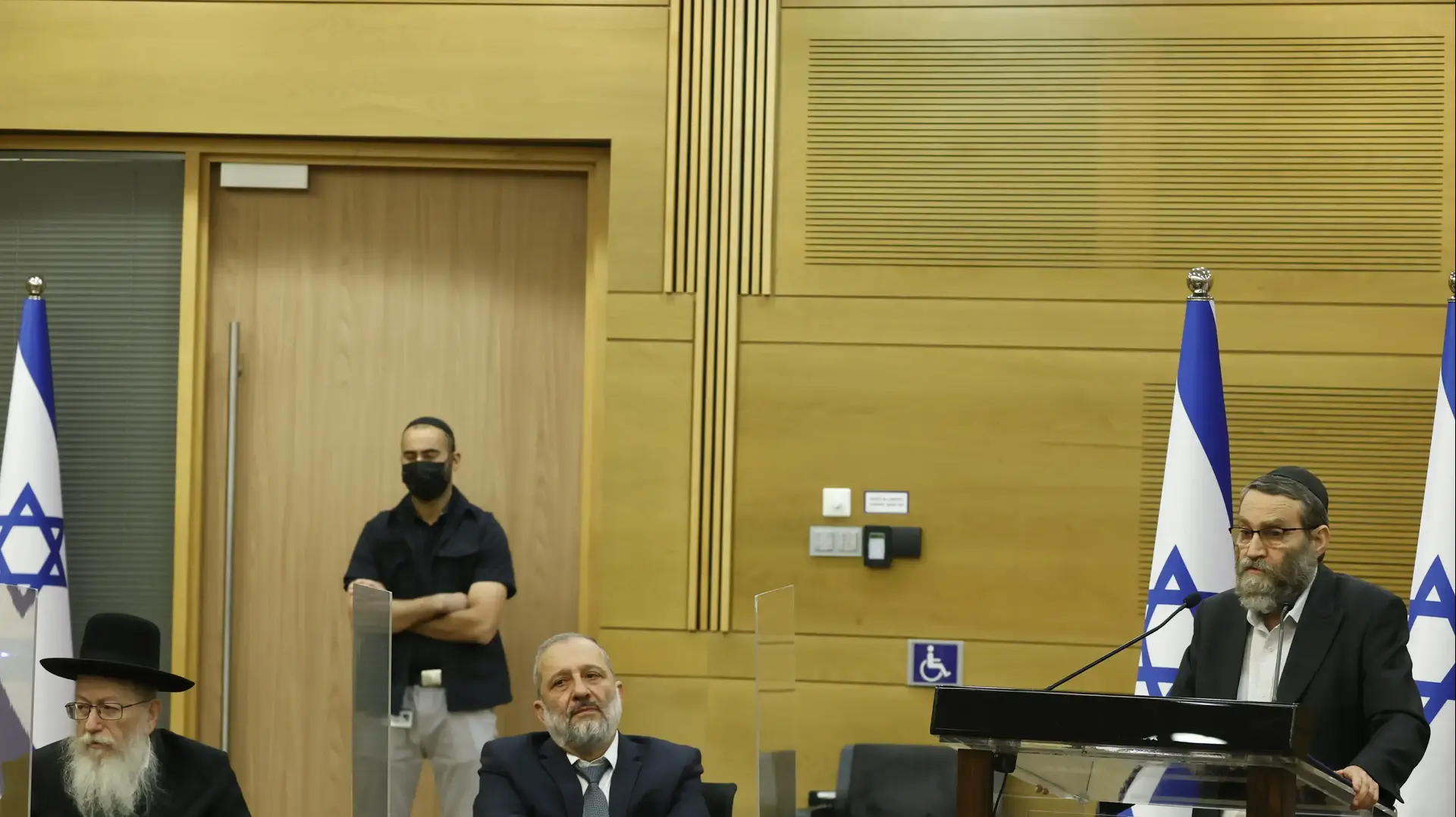 אריה דרעי, יעקב ליצמן, משה גפני, 6 במאי 2021 אריה דרעי, יעקב ליצמן, משה גפני, 6 במאי 2021