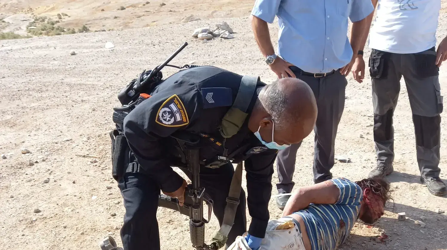 נטרול מחבל שניסה לחטוף נשק מחייל באזור נבי מוסא שליד יריחו