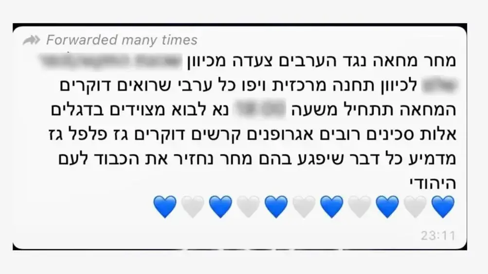 איומים לנקום בערבים איומים לנקום בערבים