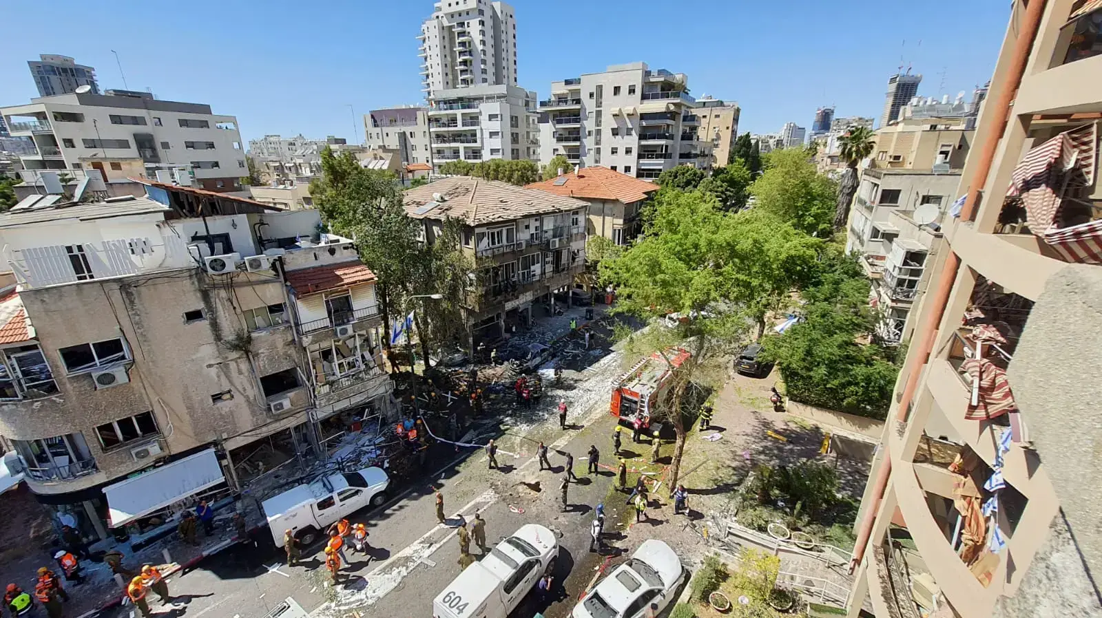זירת נפילה ברמת גן, 15 במאי 2021 זירת נפילה ברמת גן, 15 במאי 2021