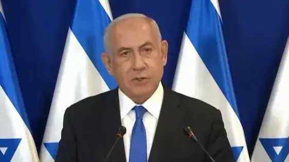 ראש הממשלה, בנימין נתניהו במהלך הצהרה לתקשורת 15 במאי 2021 ראש הממשלה, בנימין נתניהו במהלך הצהרה לתקשורת 15 במאי 2021