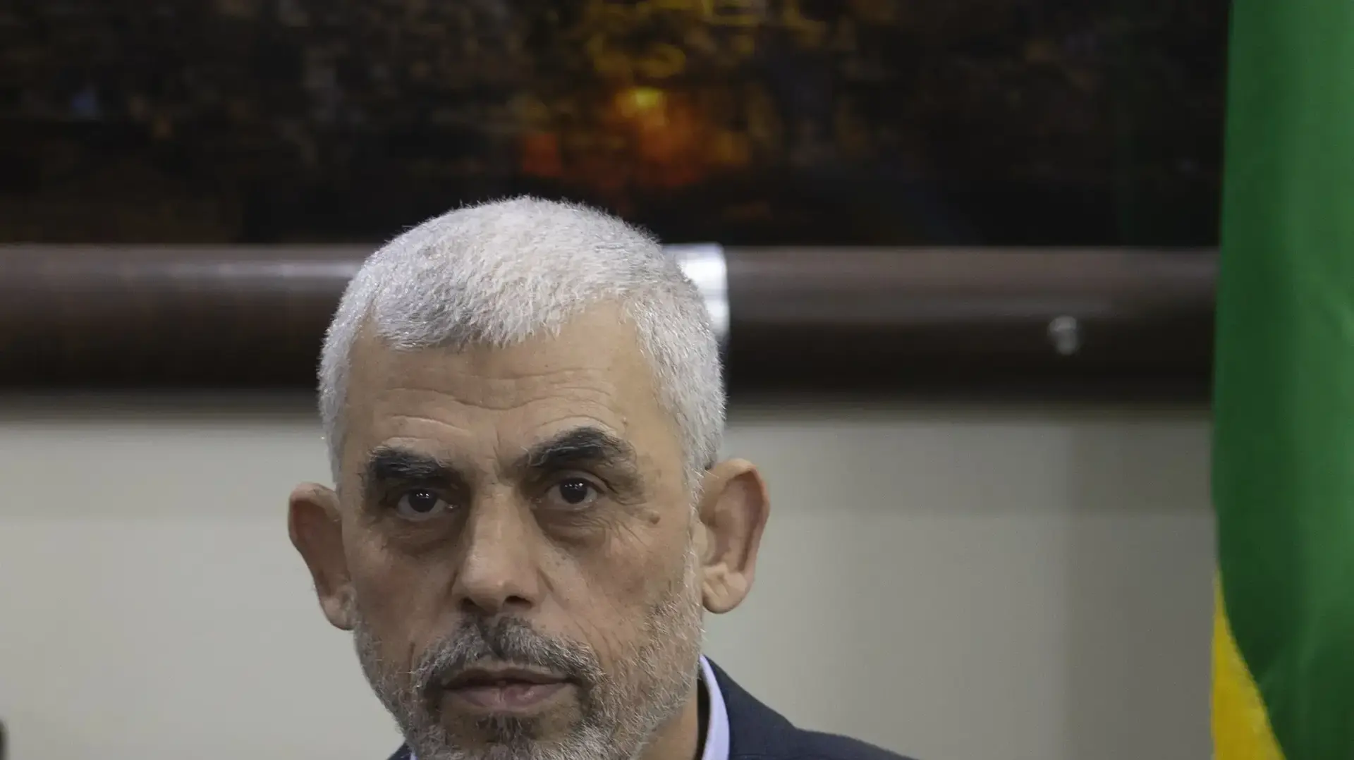 מנהיג חמאס יחיא סנוואר בעזה 2019. 16 במאי 2021 מנהיג חמאס יחיא סנוואר בעזה 2019. 16 במאי 2021