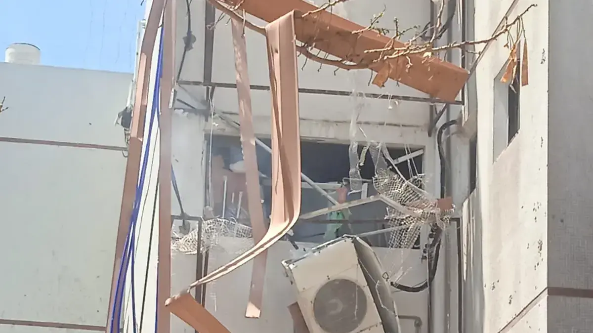 הבניין שנפגע באשדוד, 17.5.21 הבניין שנפגע באשדוד, 17.5.21