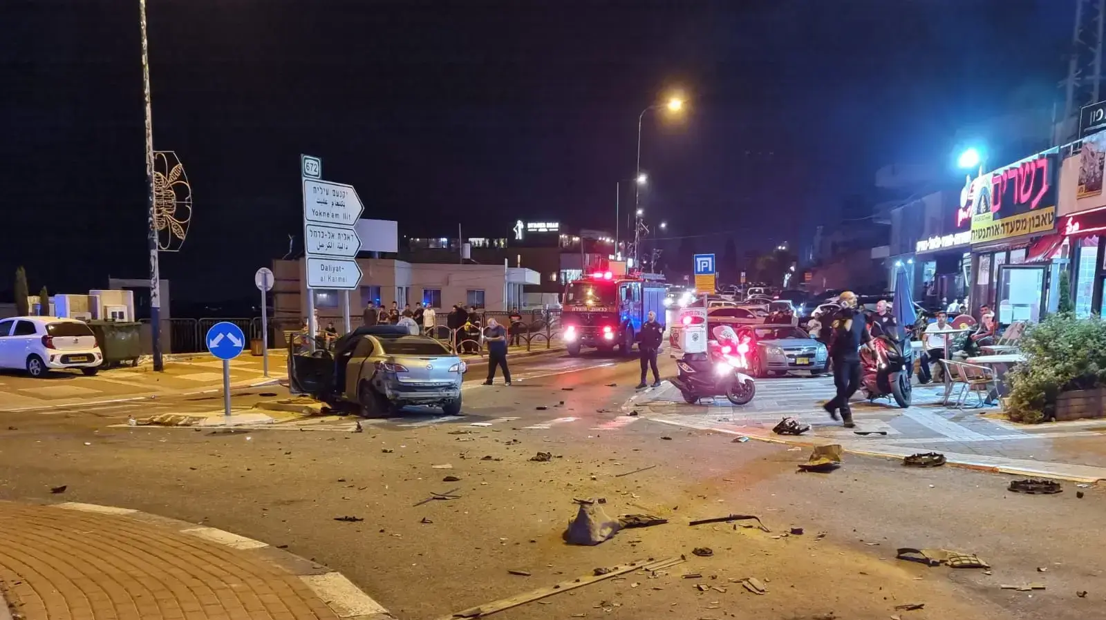 זירת אירוע פיצוץ הרכב בעוספיא. 21 במאי 2021 זירת אירוע פיצוץ הרכב בעוספיא. 21 במאי 2021