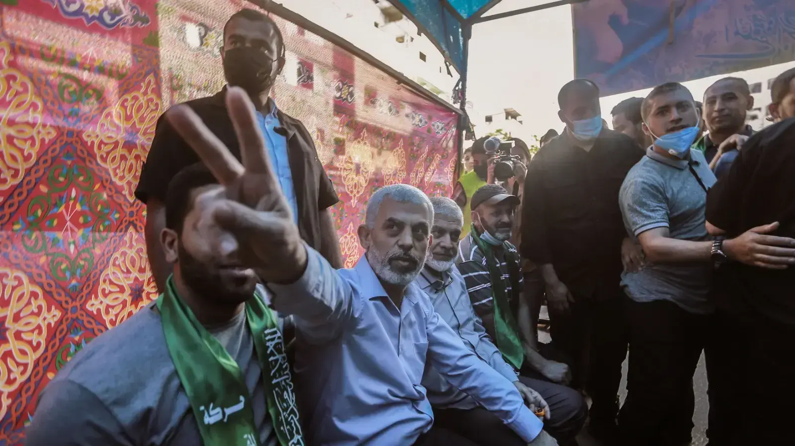 מנהיג חמאס בעזה יחיא סינוואר בעיר עזה, 22 במאי 2021