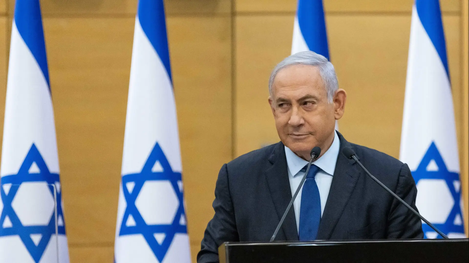 בנימין נתניהו בהצהרה לתקשורת, כנסת, 30 במאי 2021