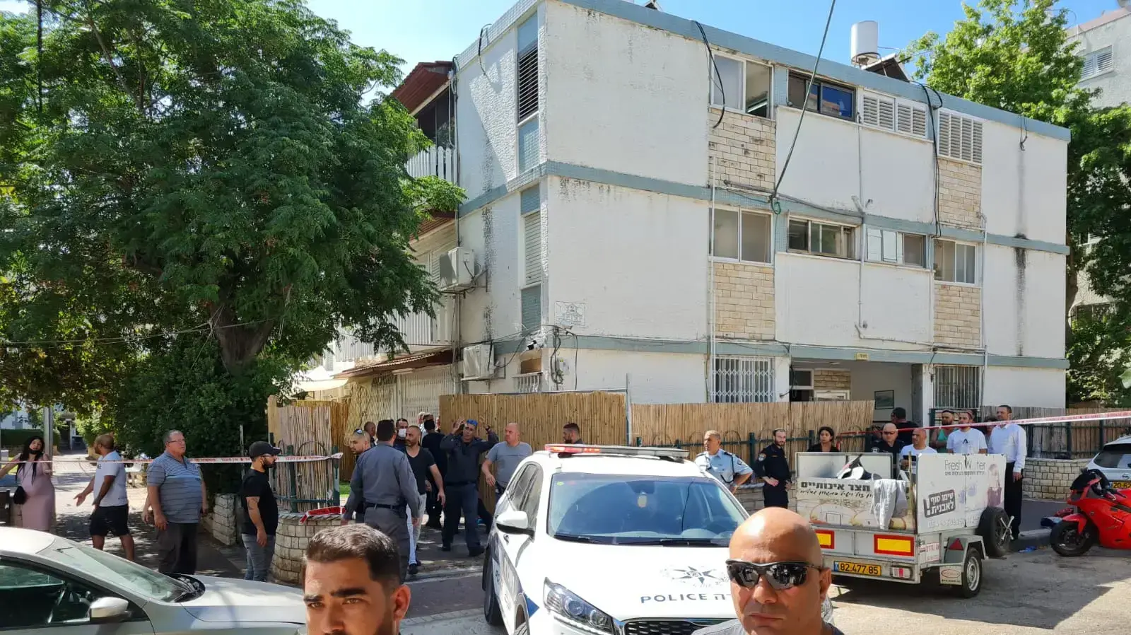 זירת הרצח בחדרה, 3 ביוני, 2021 זירת הרצח בחדרה, 3 ביוני, 2021