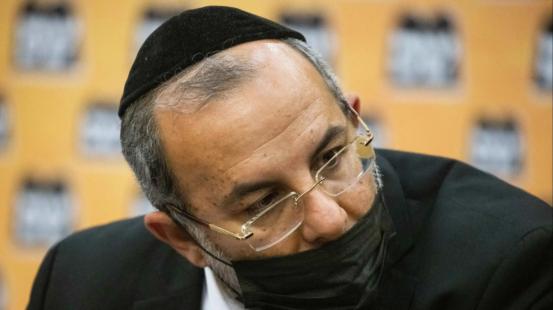 השר לענייני דתות, יעקב אביטן במהלך אירוע של מפגלתו (ש"ס) בטבריה 27 בפבראור 2020
