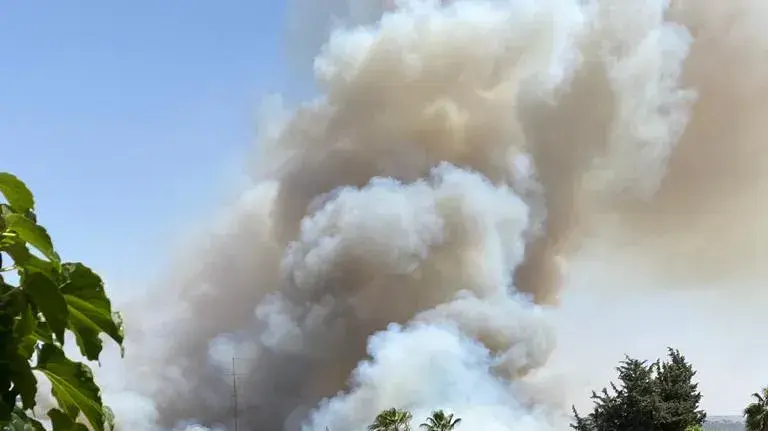 השריפה שפרצה בשטח פתוח סמוך לרחוב נוף הרים במבשרת ציון. 13 ביוני 2021 השריפה שפרצה בשטח פתוח סמוך לרחוב נוף הרים במבשרת ציון. 13 ביוני 2021
