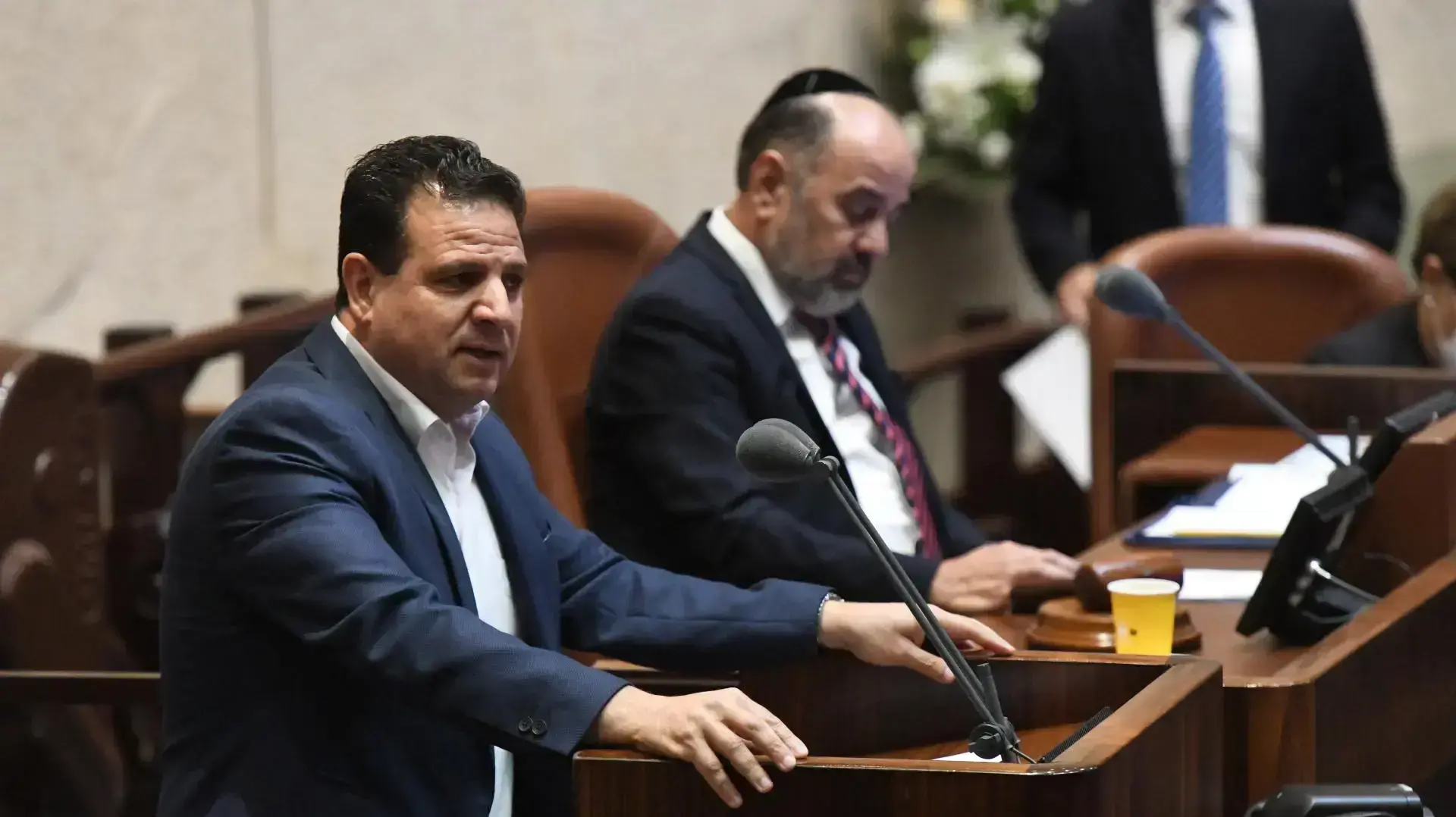 איימן עודה בישיבת השבעת הממשלה, 14 ביוני 2021 איימן עודה בישיבת השבעת הממשלה, 14 ביוני 2021