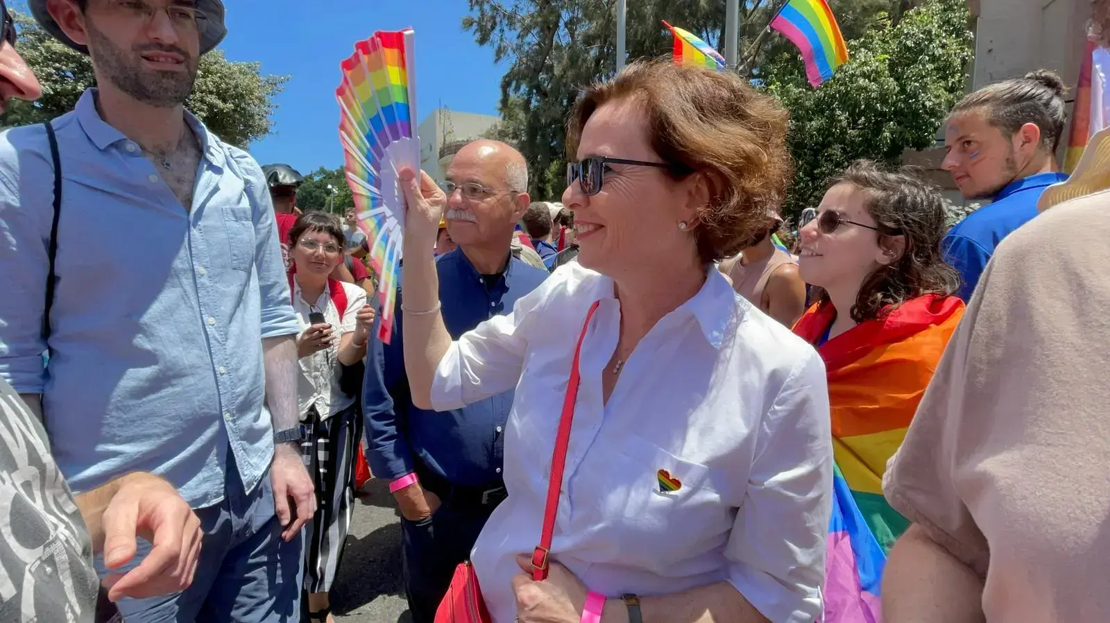 ראשת העיר חיפה עינת קליש רותם במצעד הגאווה בעיר. 18 ביוני 2021 ראשת העיר חיפה עינת קליש רותם במצעד הגאווה בעיר. 18 ביוני 2021