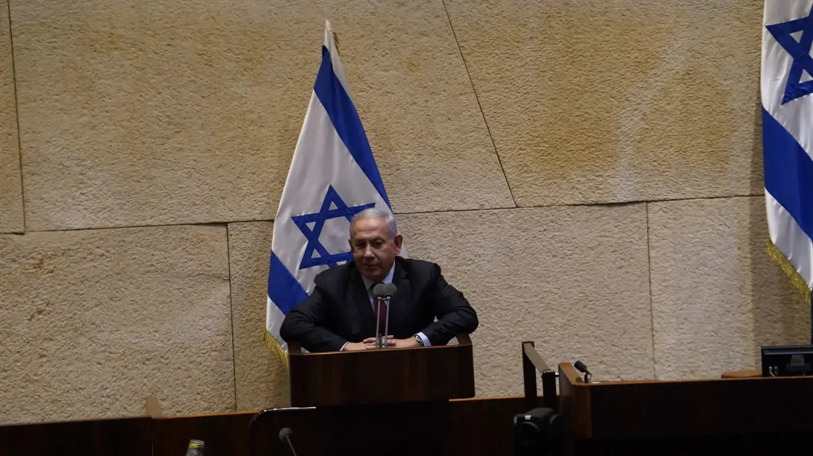 בנימין נתניהו במהלך נאומו בכנסת 21 ביוני 2021 בנימין נתניהו במהלך נאומו בכנסת 21 ביוני 2021