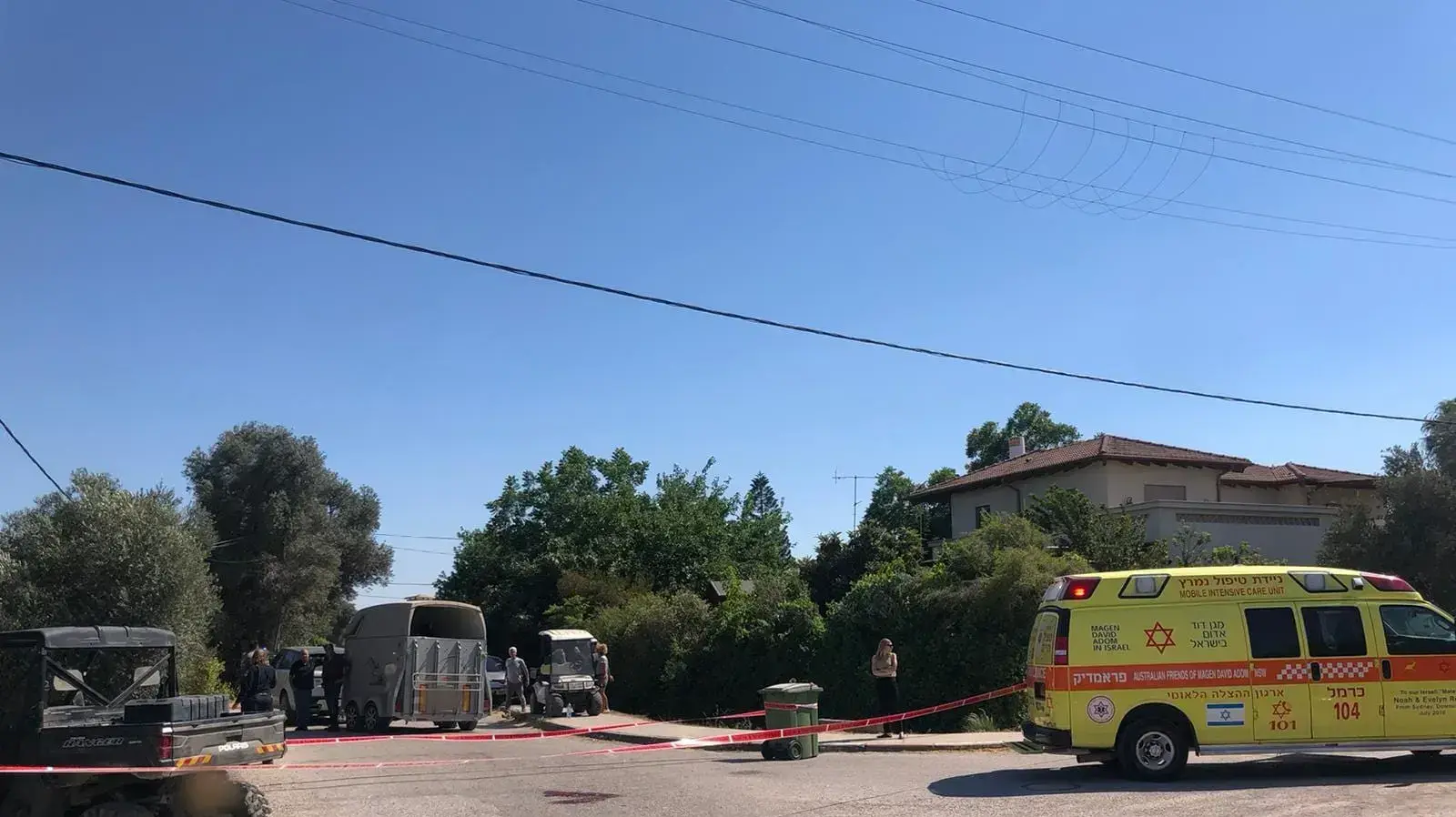 זירת התאונה בין ריינג'ר לרכב פרטי בכפר יהושע במועצה איזורית עמק יזרעאל, בו נהרג מתן מרין בן ה-17. 21 ביוני 2021 זירת התאונה בין ריינג'ר לרכב פרטי בכפר יהושע במועצה איזורית עמק יזרעאל, בו נהרג מתן מרין בן ה-17. 21 ביוני 2021