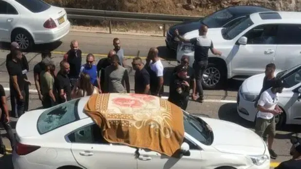 זירת הרצח המשולש בצומת עילבון. 26 ביוני 2021 זירת הרצח המשולש בצומת עילבון. 26 ביוני 2021