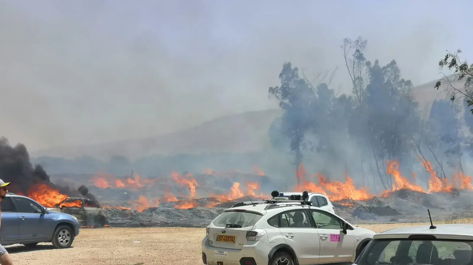 תיעוד מהשריפה בעמק המעיינות, 3 ביולי, 2021