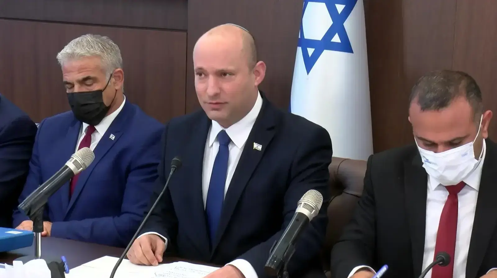 ראש הממשלה, נפתלי בנט במהלך ישיבת הממשלה 4 ביולי 2021