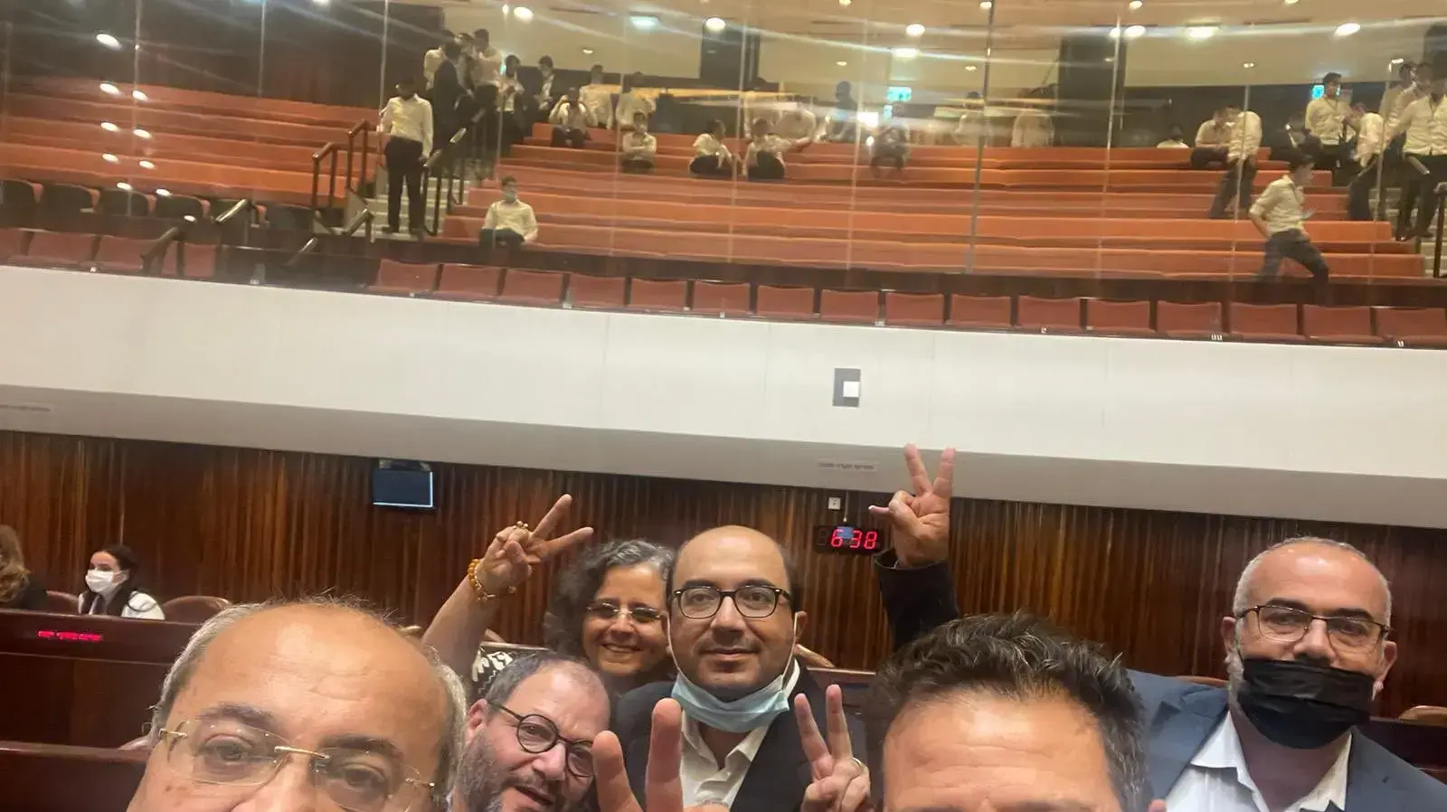 חברי הרשימה המשותופת לאחר ההצבעה על חוק האזרחות חברי הרשימה המשותופת לאחר ההצבעה על חוק האזרחות