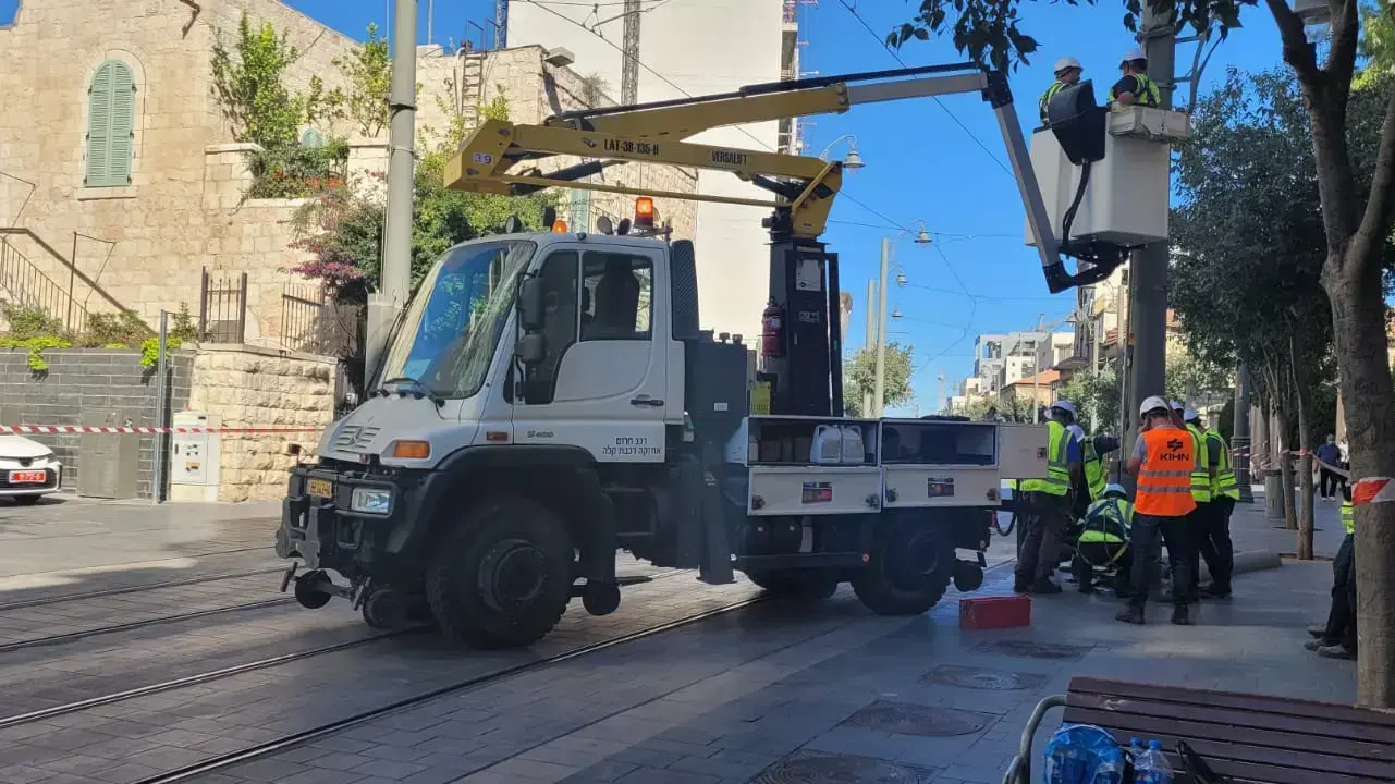 מסלול הרכבת הקלה בירושלים. 12 ביולי 2021
מסלול הרכבת הקלה בירושלים. 12 ביולי 2021