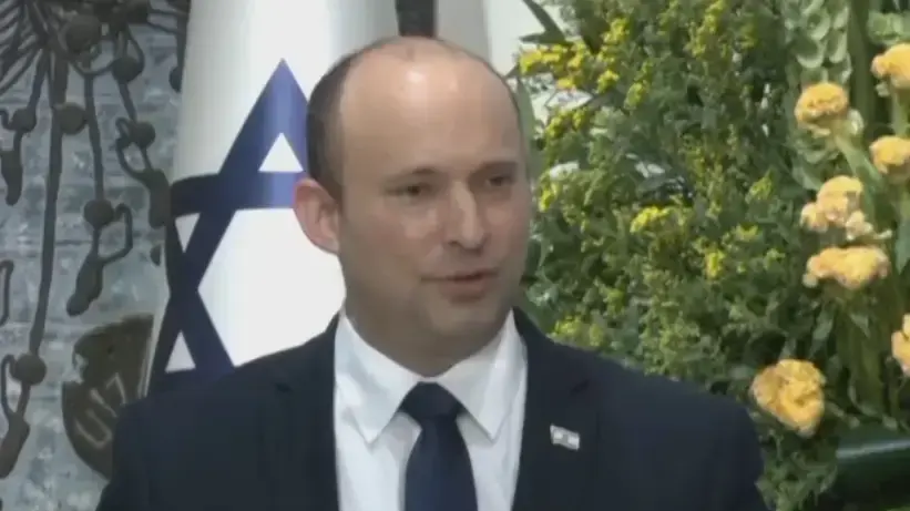 ראש הממשלה, נפתלי בנט במהלך הצהרה בטקס האזכרה הממלכתי המשותף לנשיאי וראשי ממשלות ישראל שהלכו לעולמם בבית הנשיא ראש הממשלה, נפתלי בנט במהלך הצהרה בטקס האזכרה הממלכתי המשותף לנשיאי וראשי ממשלות ישראל שהלכו לעולמם בבית הנשיא