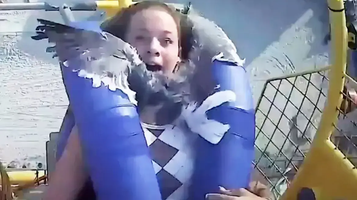 שחף פגע בה בזמן שהייתה על מתקן שעשועים