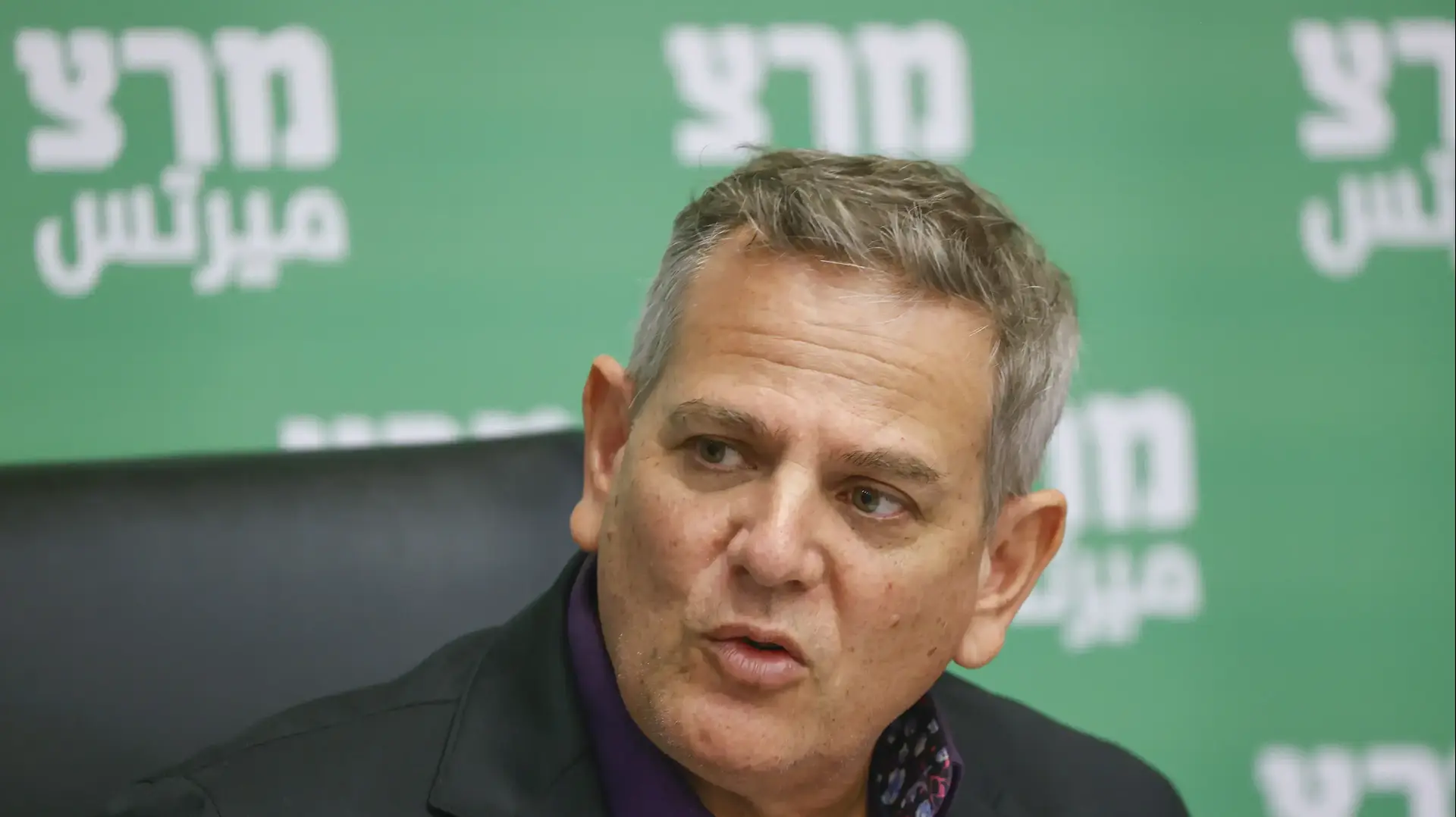 יו"ר מרצ, ניצן הורוביץ במהלך ישיבת סיעת מרצ 26 ביולי 2021