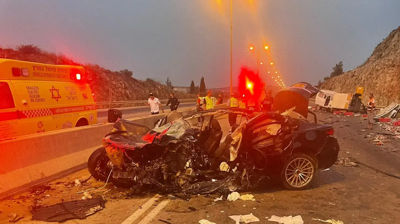 הרוג ושני פצועים קשה בתאונת דרכים קטלנית סמוך למחלף ברקן בכביש 5, 6 באוגוסט 2021