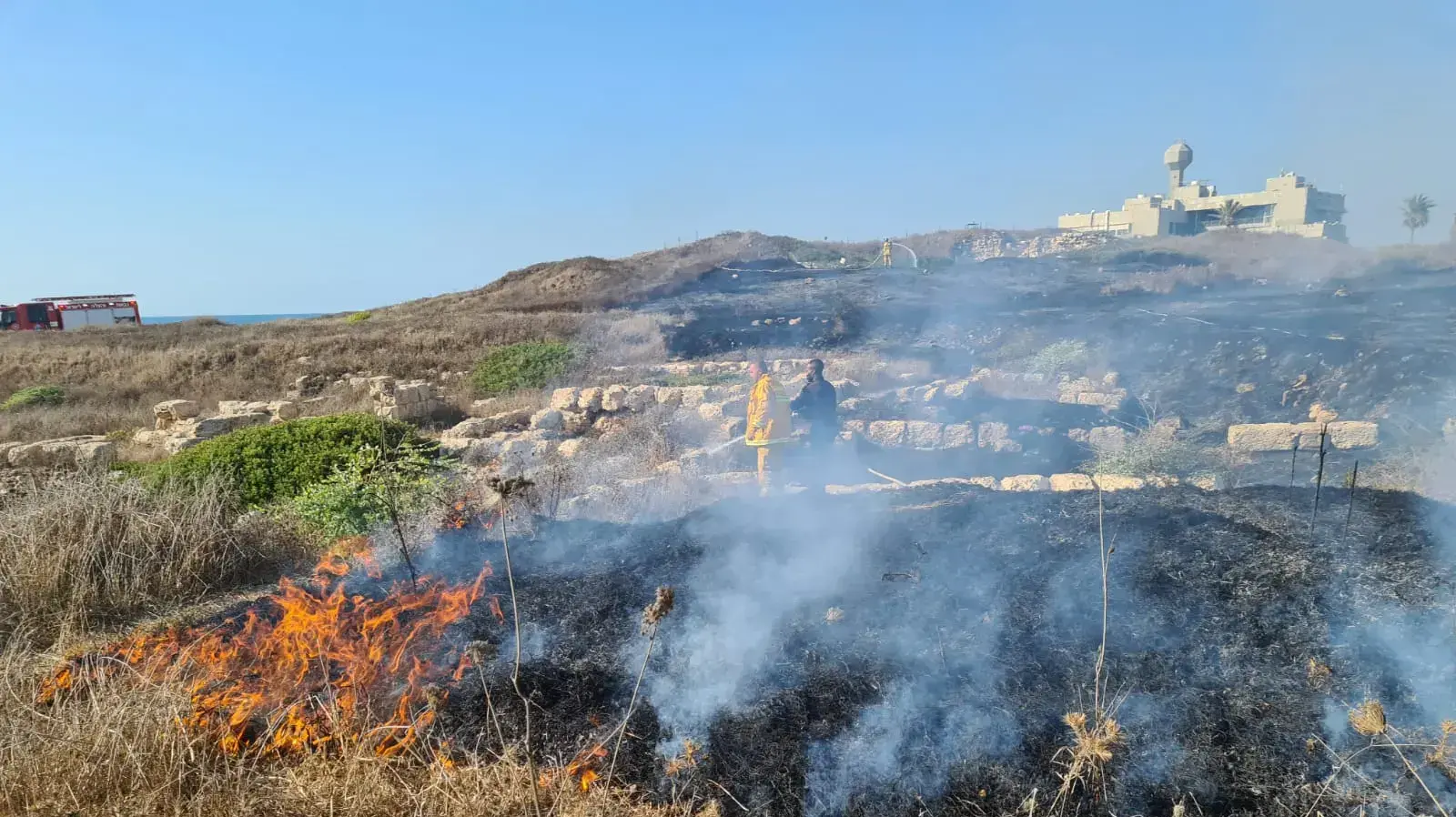 שריפה שפרצה סמוך לתל שקמונה בחיפה, 2.8.21 שריפה שפרצה סמוך לתל שקמונה בחיפה, 2.8.21