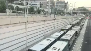 אוטובוסים סמוך לקריה, ת"א 8 באוגוסט 2021 