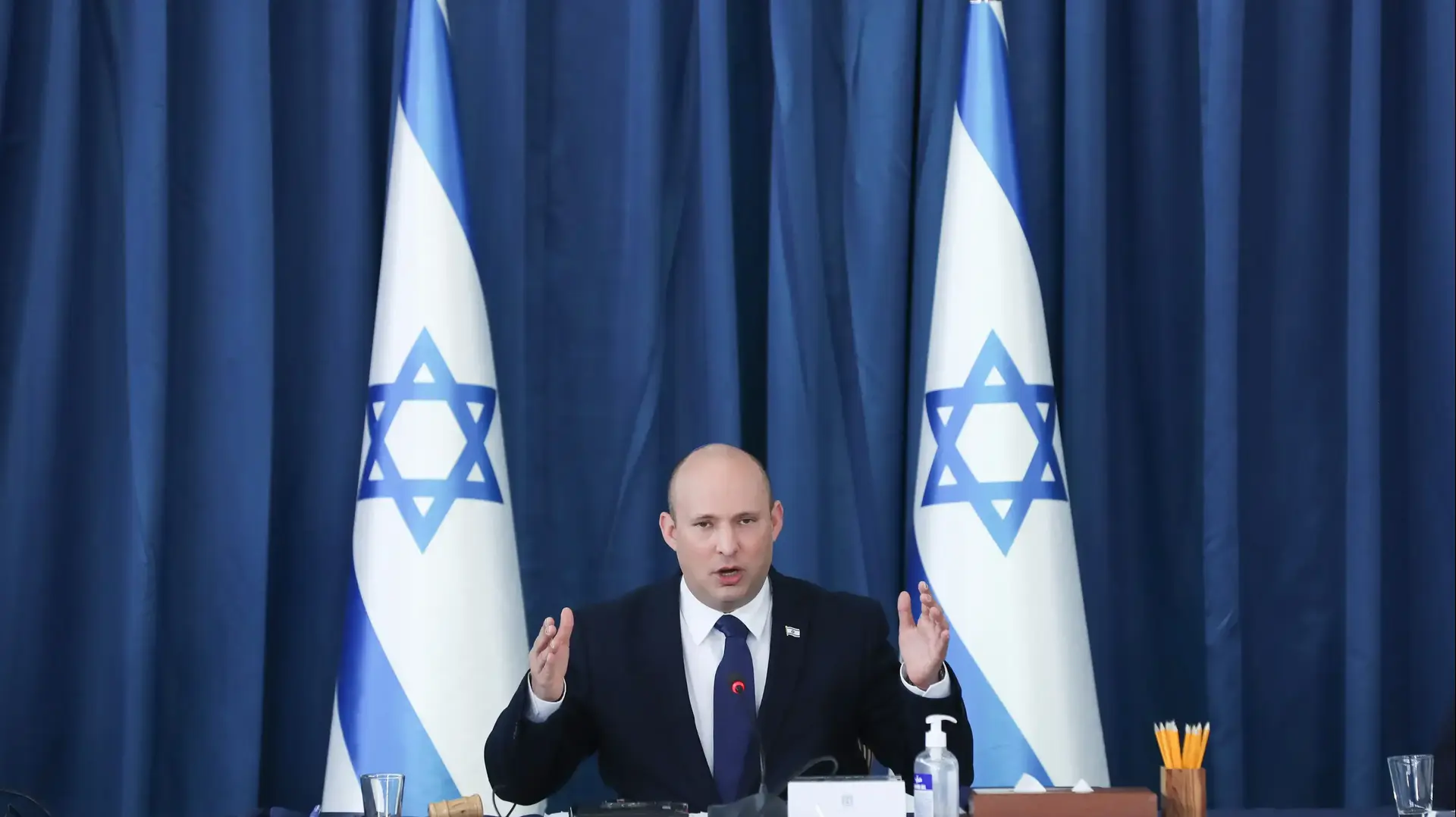 ראש הממשלה, נפתלי בנט בפתח ישיבת הממשלה במשרד החוץ, ירושלים 8 באוגוסט 2021 ראש הממשלה, נפתלי בנט בפתח ישיבת הממשלה במשרד החוץ, ירושלים 8 באוגוסט 2021