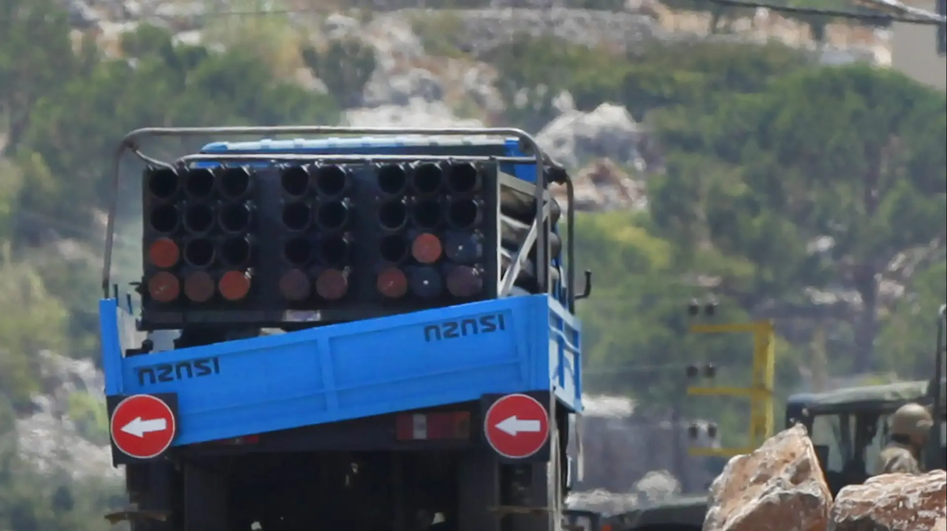 משגר רקטות של חיזבאללה אחרי הירי לעבר ישראל, לבנון, 6 באוגוסט 2021
