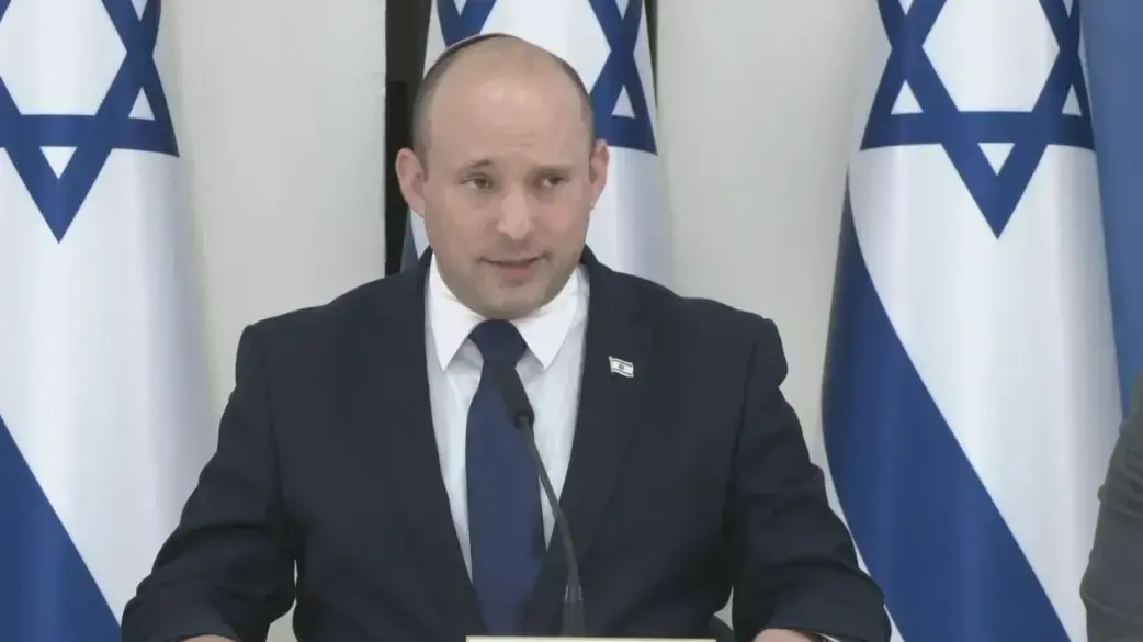ראש הממשלה, נפתלי בנט במהלך הצהרה לתקשורת 11 באוגוסט 2021 ראש הממשלה, נפתלי בנט במהלך הצהרה לתקשורת 11 באוגוסט 2021